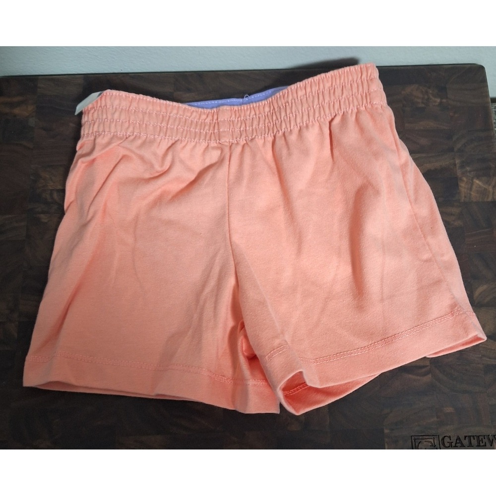 Wonder Nation‎ Girls Shorts XS 4-5 Fresh Salmon Peach Purple Waistband NWT